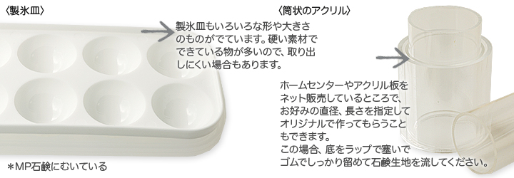 手作り石鹸型として使える身近な物の説明 オレンジフラワー 手作り石鹸型として使える身近な物の説明 オレンジフラワー