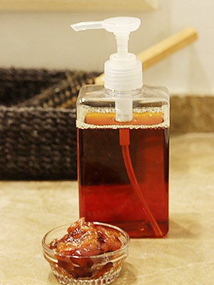 手作りリキッドソープ 液体石鹸 椿のリキッドシャンプー アルコールを使わない のレシピ 作り方の説明 オレンジフラワー